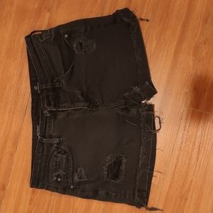 AG Black Denim Shorts Size 26